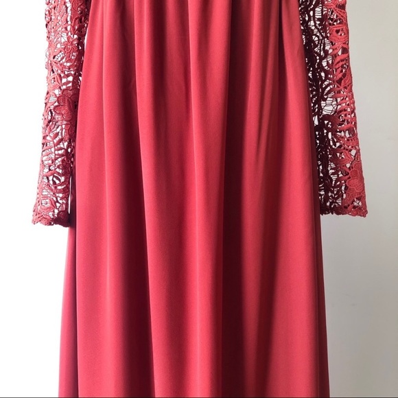 ASOS Women’s Rust Lace Maxi Maternity Dress 4 XS - Picture 4 of 14